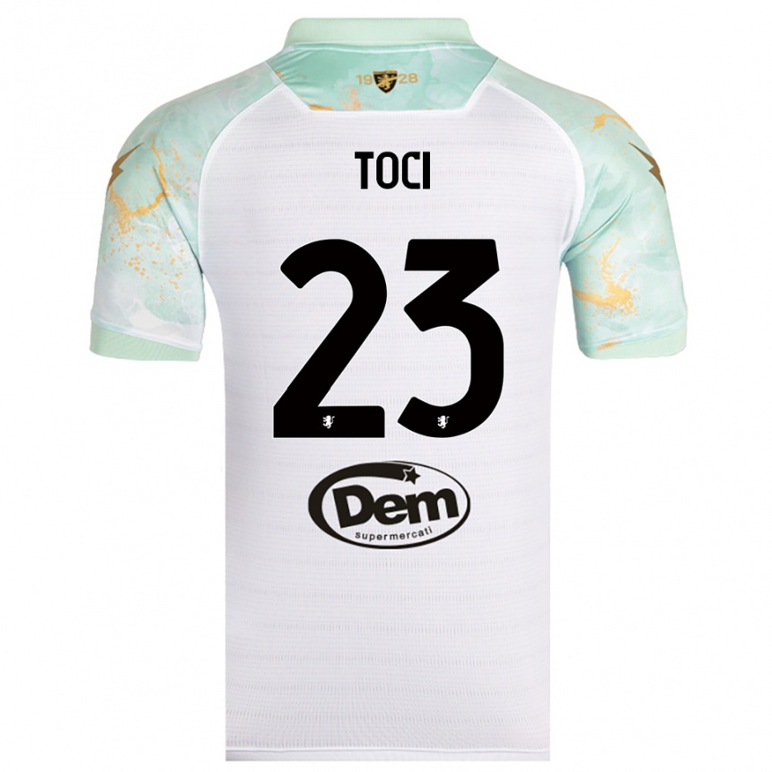 ילדים כדורגל מטאו טוצי #23 לבן שחור הרחק ג'רזי 2025/26