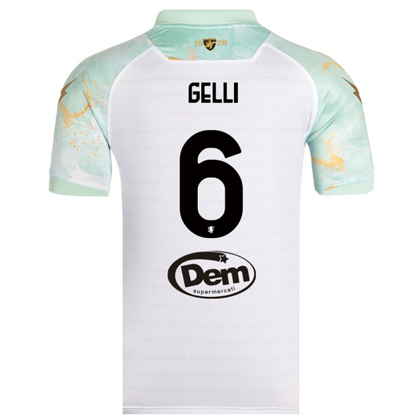 ילדים כדורגל ג׳קופו גלי #6 לבן שחור הרחק ג'רזי 2025/26