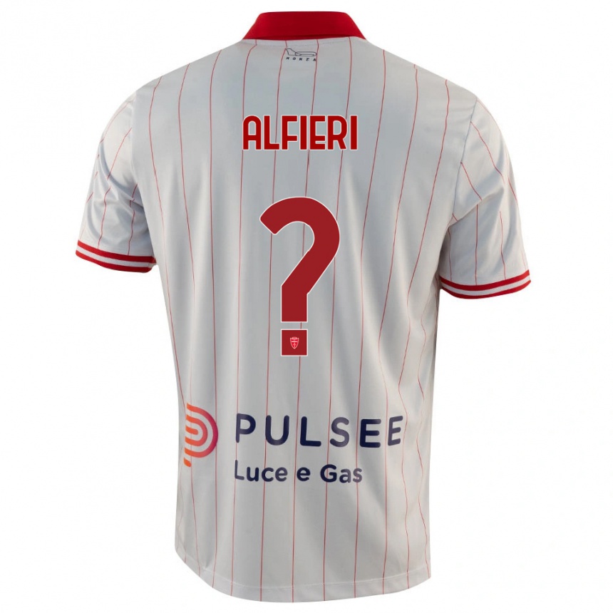 ילדים כדורגל Orazio Alfieri #0 לבן אדום כחול הרחק ג'רזי 2025/26