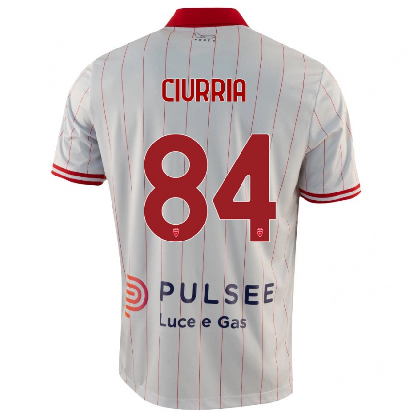 ילדים כדורגל Patrick Ciurria #84 לבן אדום כחול הרחק ג'רזי 2025/26