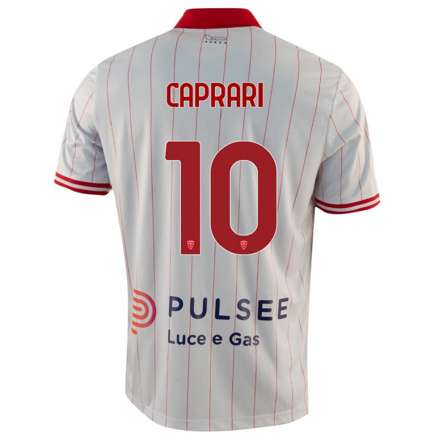 ילדים כדורגל ג'אנלוקה קפרארי #10 לבן אדום כחול הרחק ג'רזי 2025/26