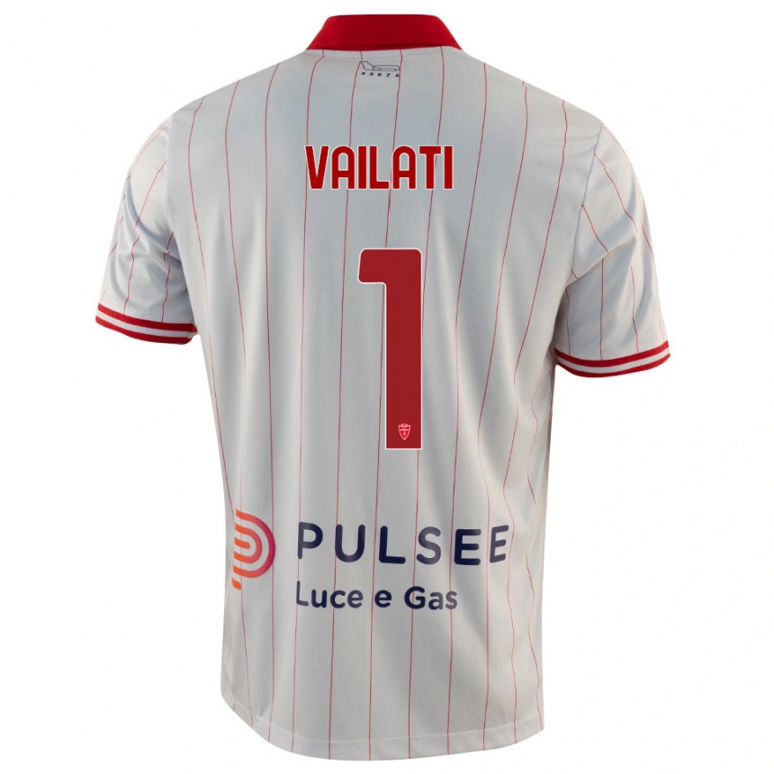 ילדים כדורגל Andrea Vailati #1 לבן אדום כחול הרחק ג'רזי 2025/26