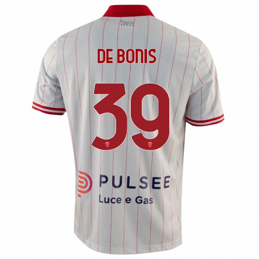 ילדים כדורגל אנדריאה דה בוניס #39 לבן אדום כחול הרחק ג'רזי 2025/26