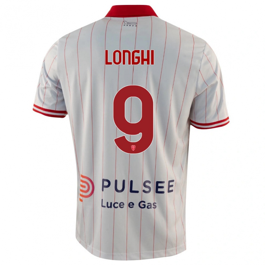 ילדים כדורגל ג'ורדן לונגהי #9 לבן אדום כחול הרחק ג'רזי 2025/26