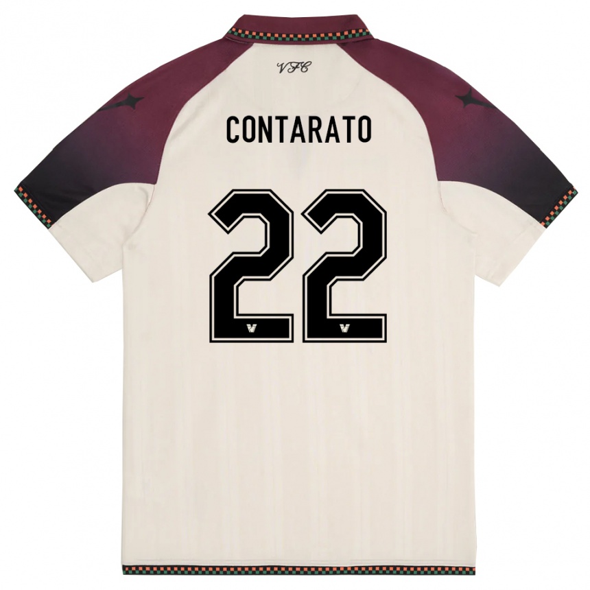 ילדים כדורגל Ettore Contarato #22 קרם בורדו הרחק ג'רזי 2025/26