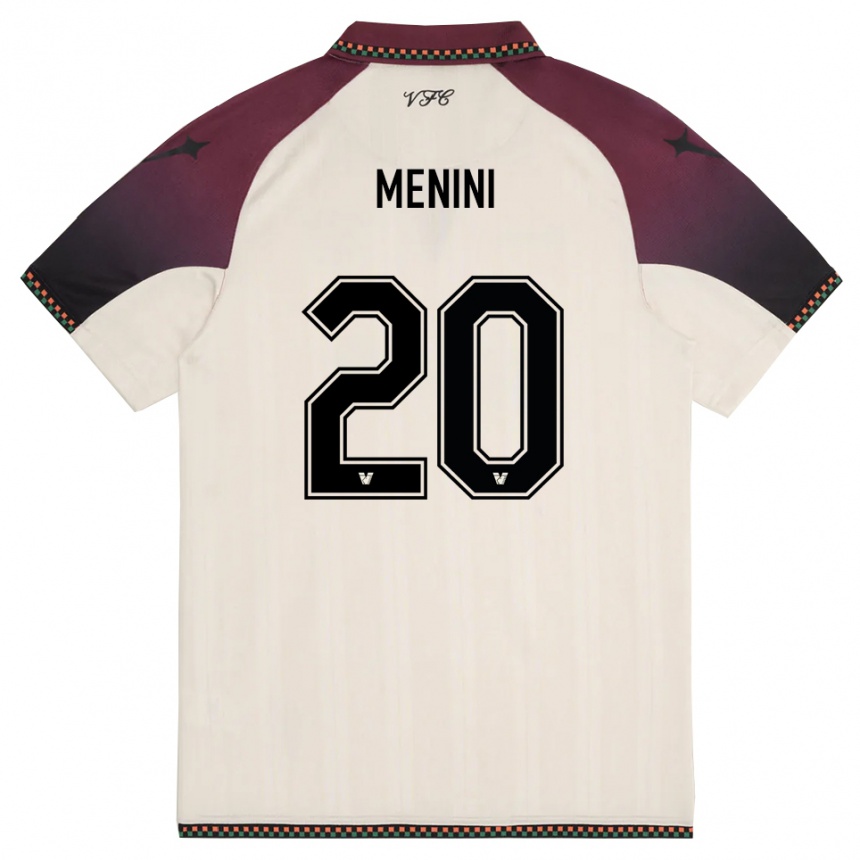 ילדים כדורגל Alessandra Menini #20 קרם בורדו הרחק ג'רזי 2025/26