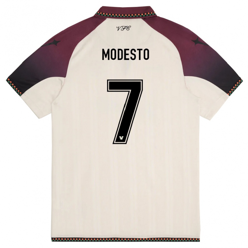 ילדים כדורגל ריקרדו מודסטו #7 קרם בורדו הרחק ג'רזי 2025/26