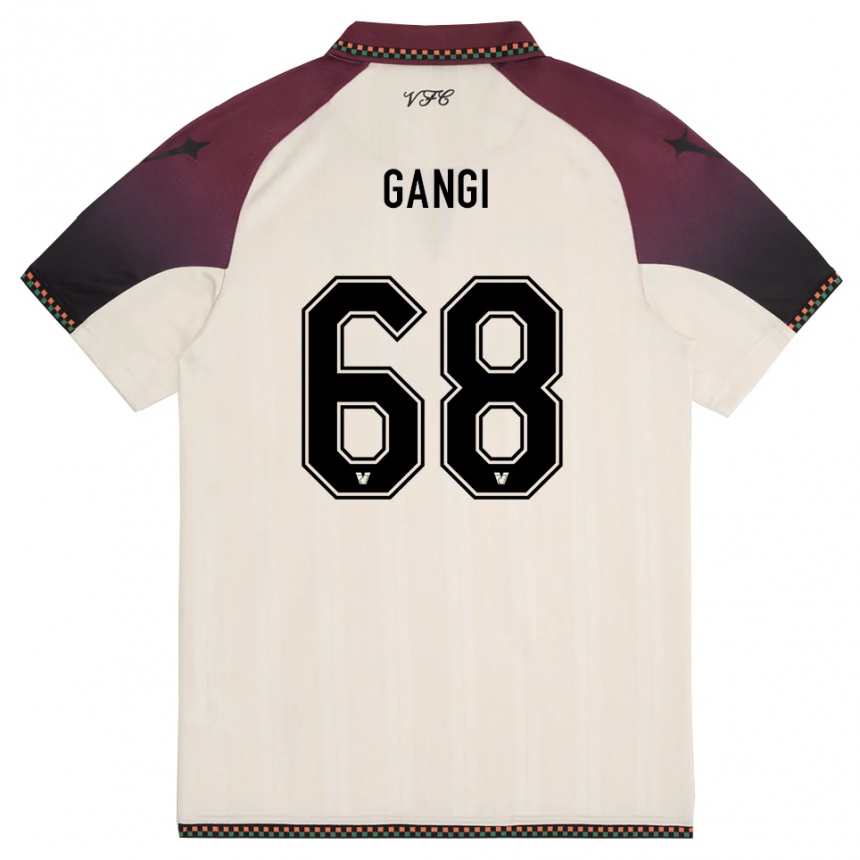 ילדים כדורגל Chiara Gangi #68 קרם בורדו הרחק ג'רזי 2025/26