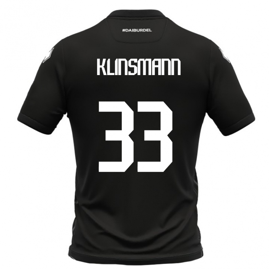 ילדים כדורגל ג'ונתן קלינסמן #33 שחור לבן הרחק ג'רזי 2025/26