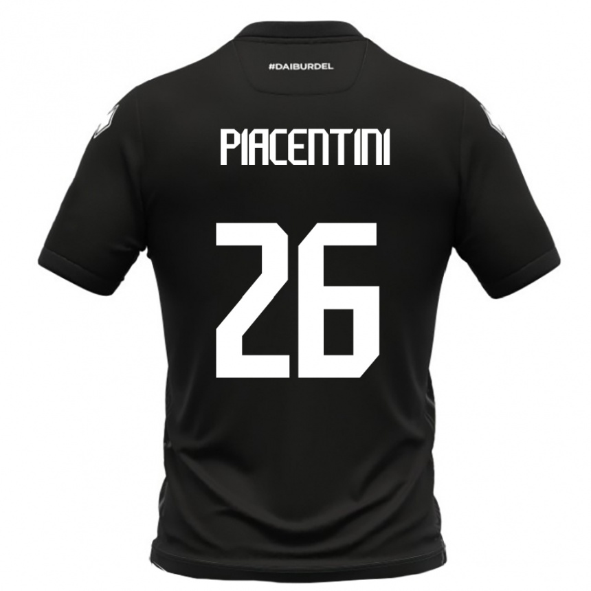ילדים כדורגל מתאו פיאצ׳נטיני #26 שחור לבן הרחק ג'רזי 2025/26