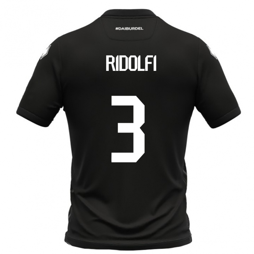 ילדים כדורגל מטיה רידולפי #3 שחור לבן הרחק ג'רזי 2025/26