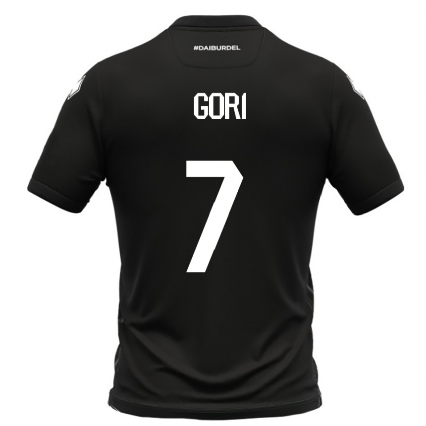 ילדים כדורגל Samuele Gori #7 שחור לבן הרחק ג'רזי 2025/26