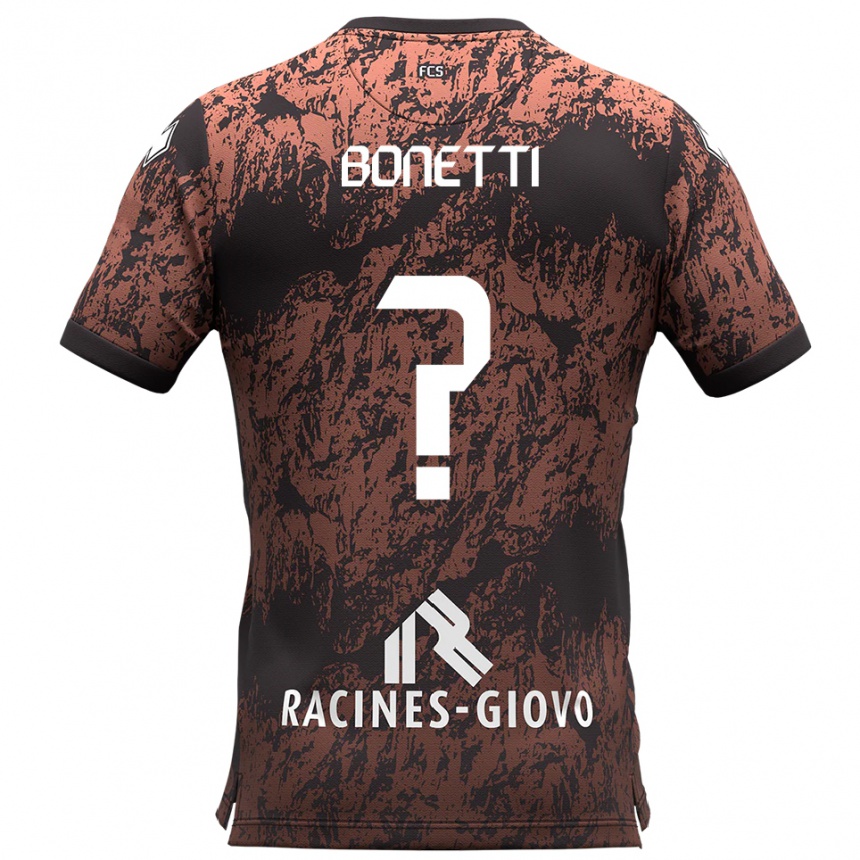 ילדים כדורגל Leonardo Bonetti #0 חום שחור הרחק ג'רזי 2025/26