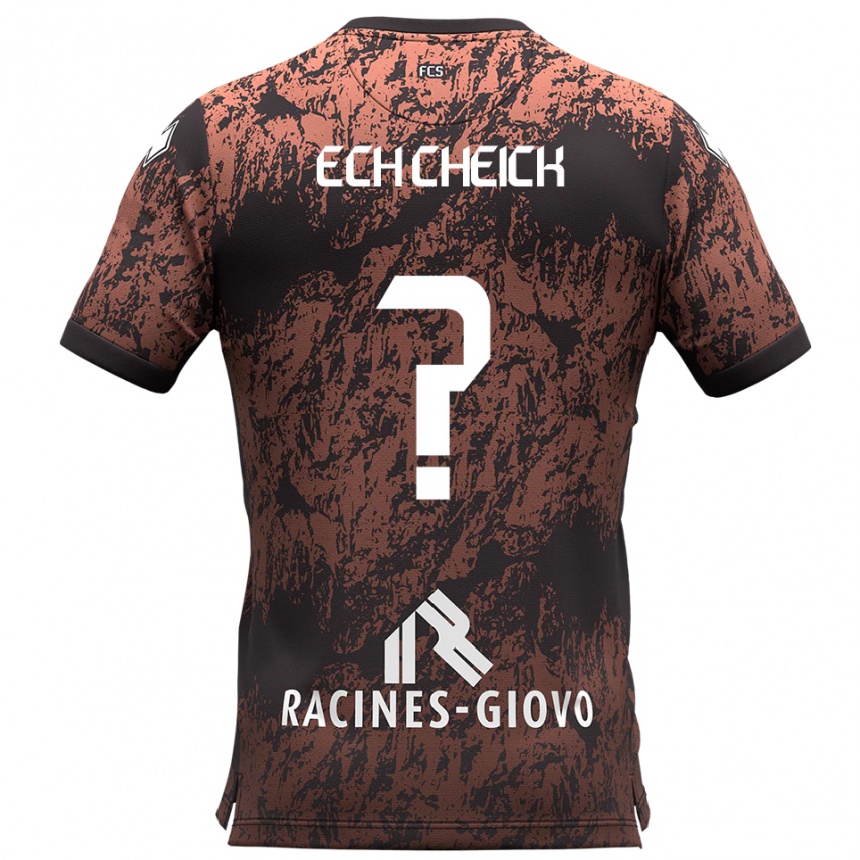 ילדים כדורגל Mahmoud Ech Cheick #0 חום שחור הרחק ג'רזי 2025/26