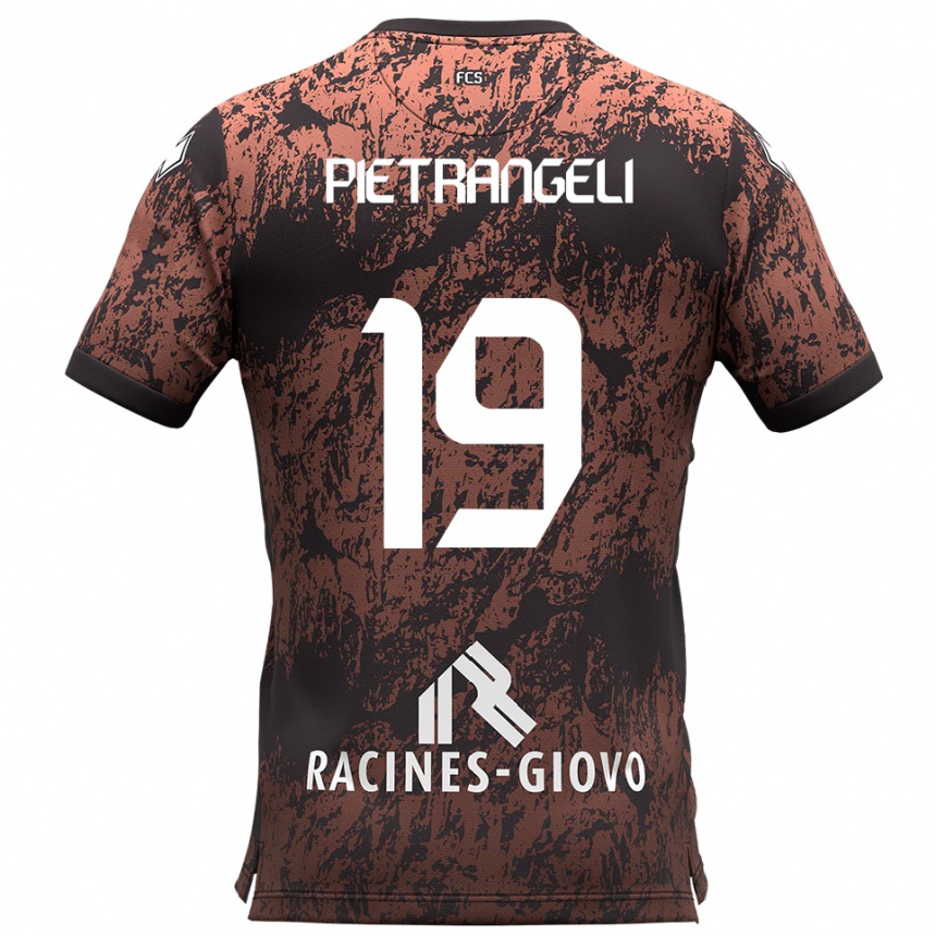 ילדים כדורגל Nicola Pietrangeli #19 חום שחור הרחק ג'רזי 2025/26