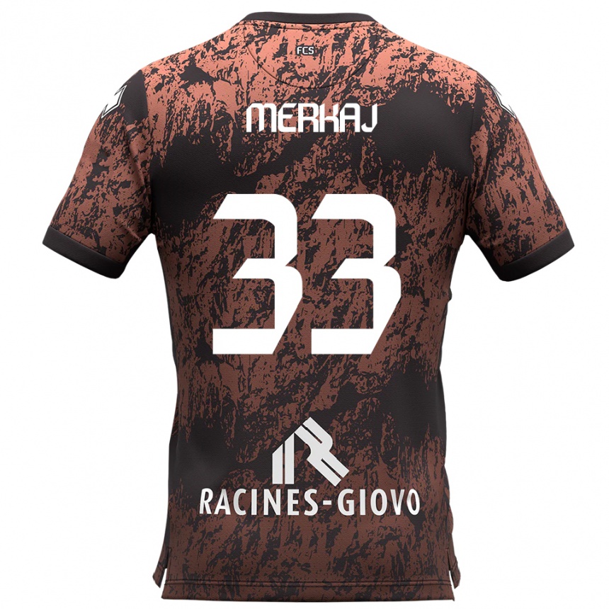 ילדים כדורגל סילביו מרקאי #33 חום שחור הרחק ג'רזי 2025/26