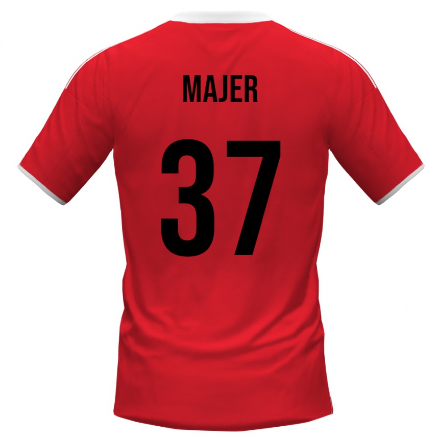 ילדים כדורגל ז'אן מאייר #37 אדום לבן הרחק ג'רזי 2025/26