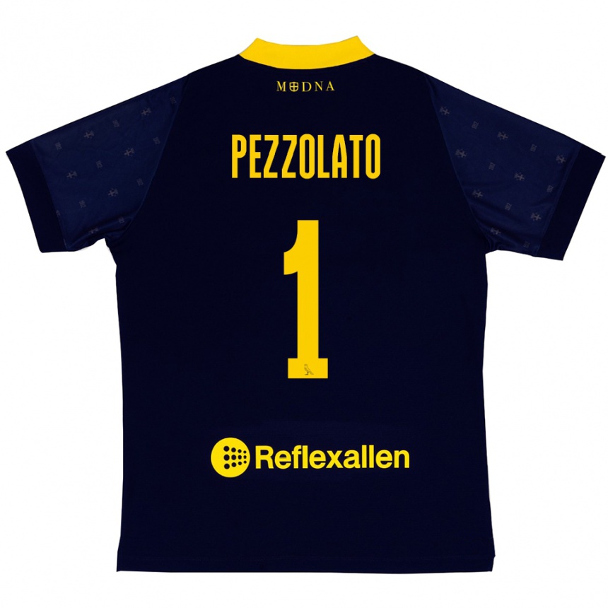 ילדים כדורגל Michele Pezzolato #1 כחול נייבי צהוב הרחק ג'רזי 2025/26