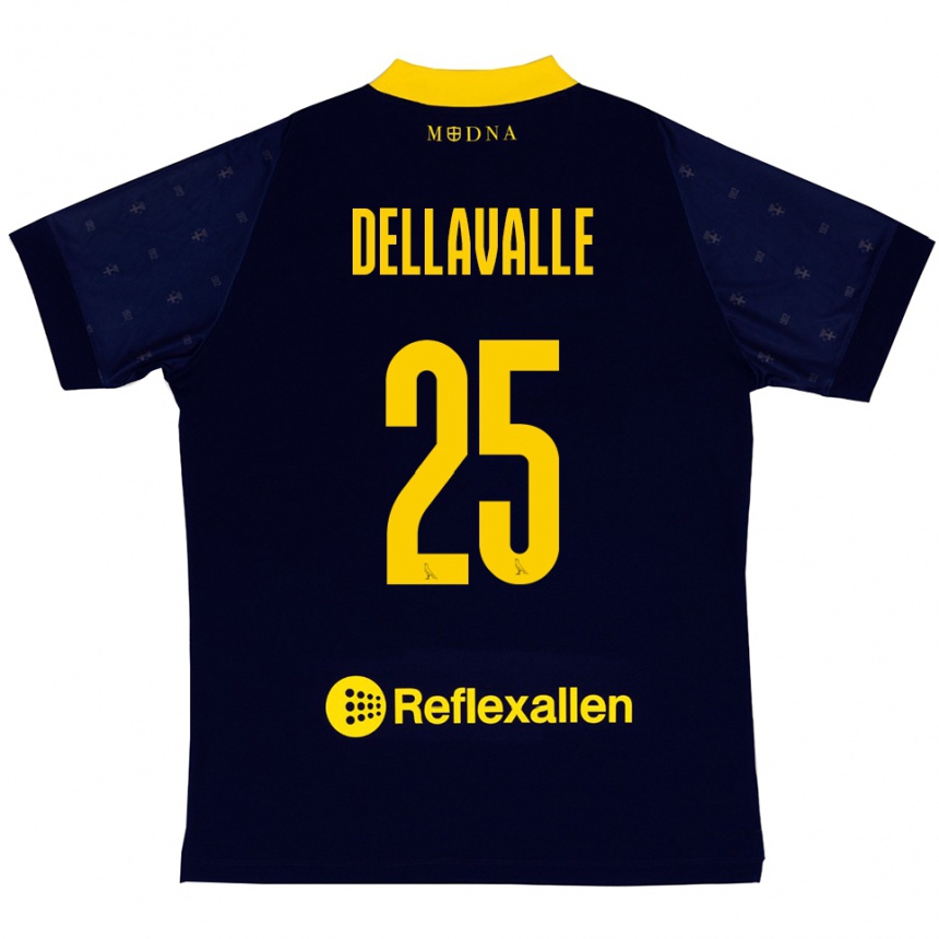 ילדים כדורגל אלסנדרו דלאוואלה #25 כחול נייבי צהוב הרחק ג'רזי 2025/26 ילדים כדורגל אלסנדרו דלאוואלה #25 כחול נייבי צהוב הרחק ג'רזי 2025/26