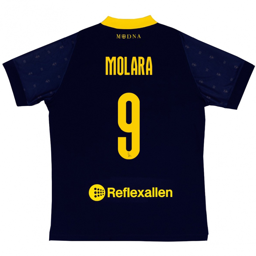 ילדים כדורגל כריסטיאן מולרה #9 כחול נייבי צהוב הרחק ג'רזי 2025/26