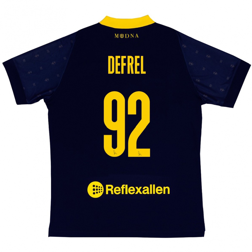 ילדים כדורגל גרגואר דפרל #92 כחול נייבי צהוב הרחק ג'רזי 2025/26