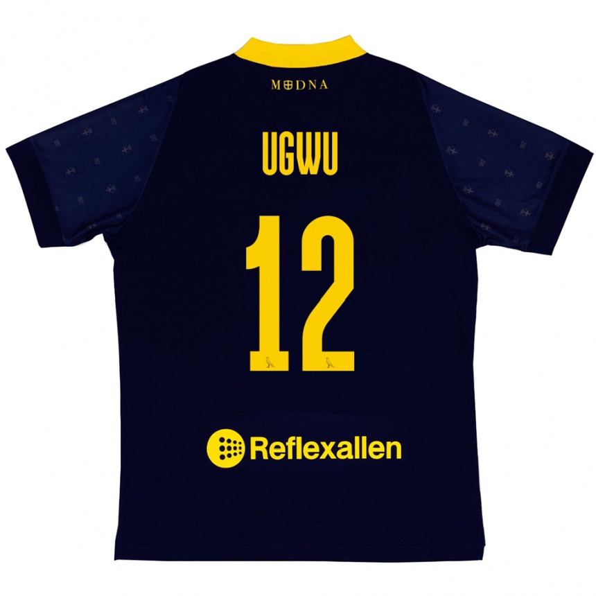 ילדים כדורגל Ferdinand Ugwu #12 כחול נייבי צהוב הרחק ג'רזי 2025/26