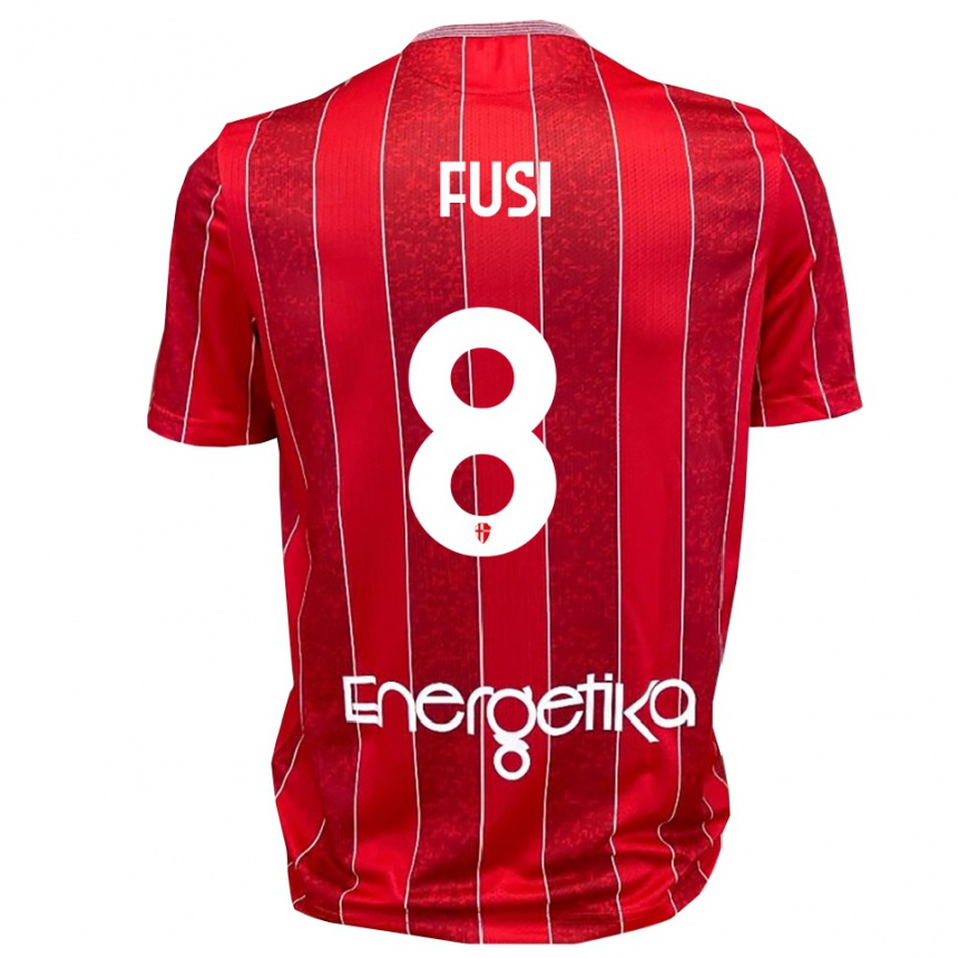 ילדים כדורגל פייטרו פוסי #8 אדום לבן הרחק ג'רזי 2025/26