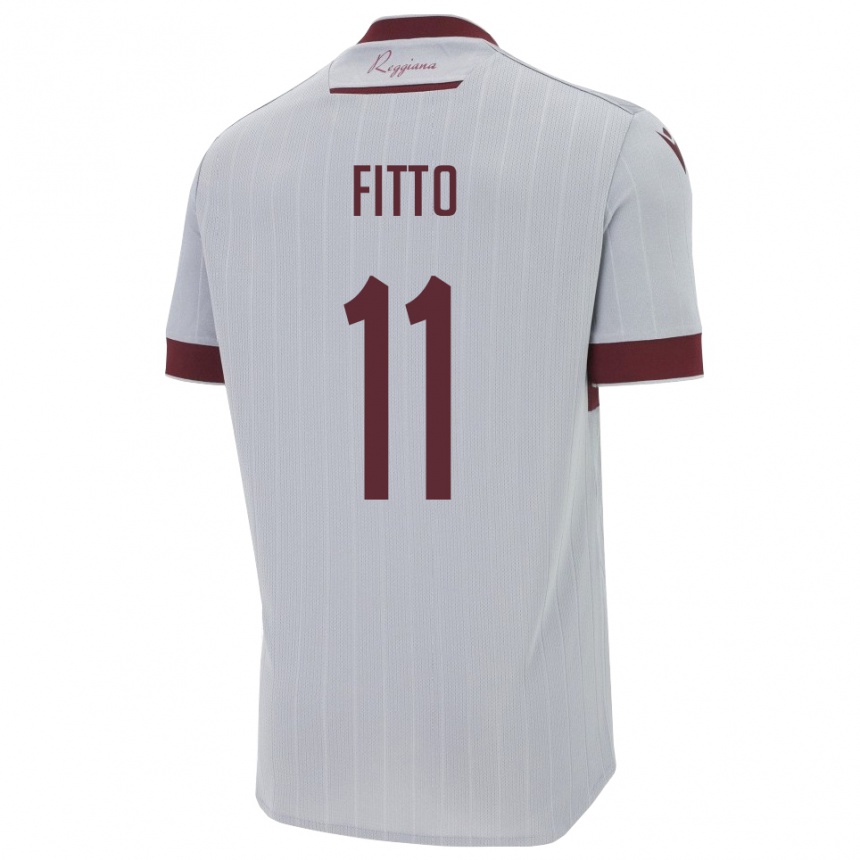 ילדים כדורגל גבריאל פיטו #11 בורגונדי לבן הרחק ג'רזי 2025/26