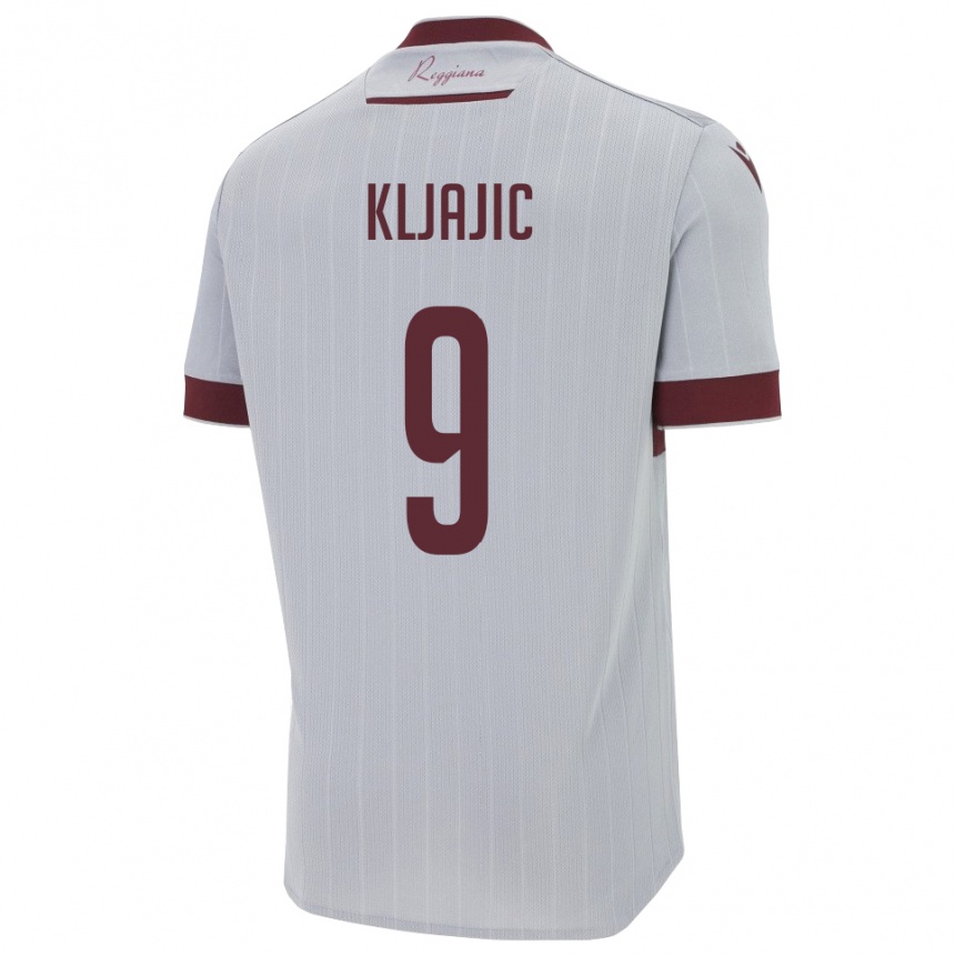 ילדים כדורגל נועה קליאיץ׳ #9 בורגונדי לבן הרחק ג'רזי 2025/26