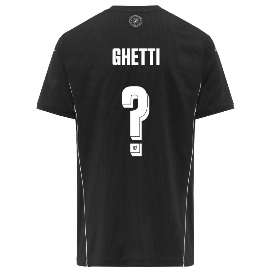 ילדים כדורגל Davide Ghetti #0 שחור לבן הרחק ג'רזי 2025/26