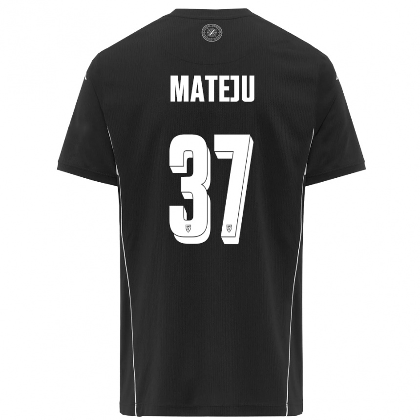 ילדים כדורגל אלש מתיאו #37 שחור לבן הרחק ג'רזי 2025/26