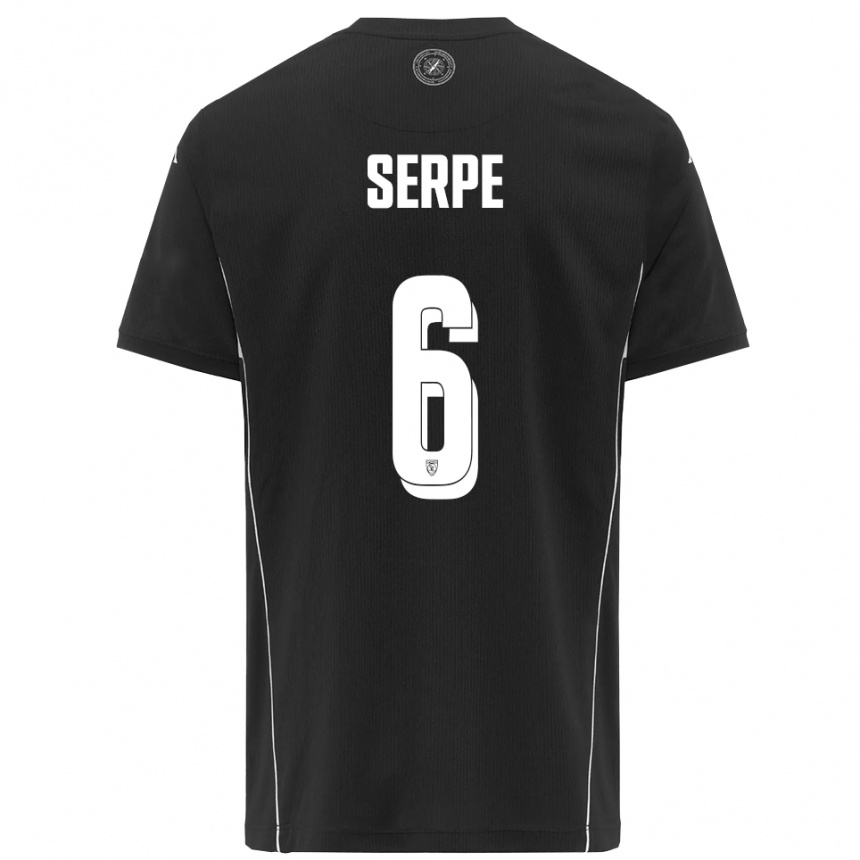ילדים כדורגל לורנס סרפה #6 שחור לבן הרחק ג'רזי 2025/26