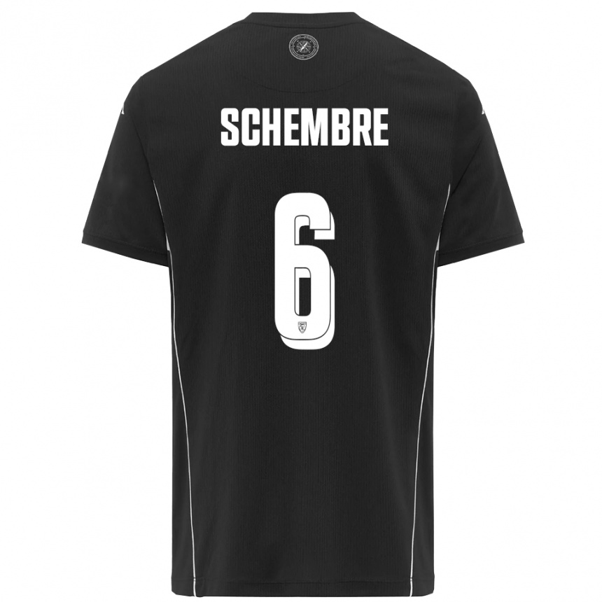 ילדים כדורגל עמנואלה שמברה #6 שחור לבן הרחק ג'רזי 2025/26