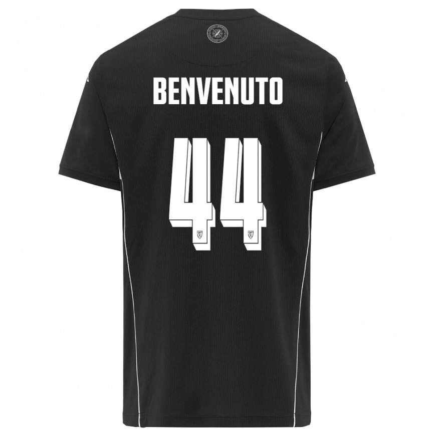 ילדים כדורגל מטיה בנוונוטו #44 שחור לבן הרחק ג'רזי 2025/26