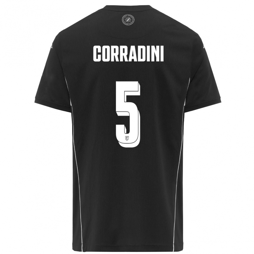 ילדים כדורגל ג׳ובאני קוראדיני #5 שחור לבן הרחק ג'רזי 2025/26