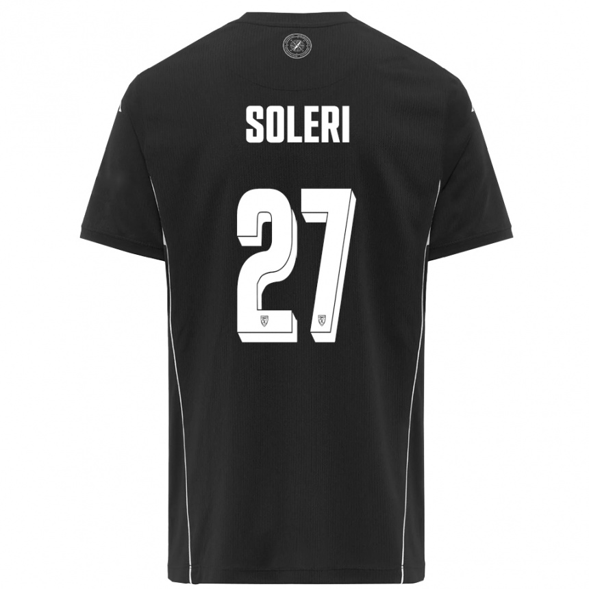 ילדים כדורגל אדוארדו סולרי #27 שחור לבן הרחק ג'רזי 2025/26