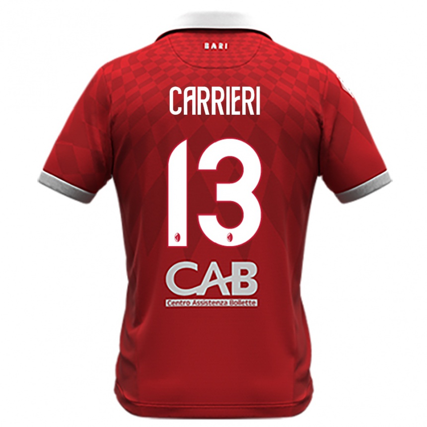 ילדים כדורגל Vitantonio Carrieri #13 אדום לבן הרחק ג'רזי 2025/26