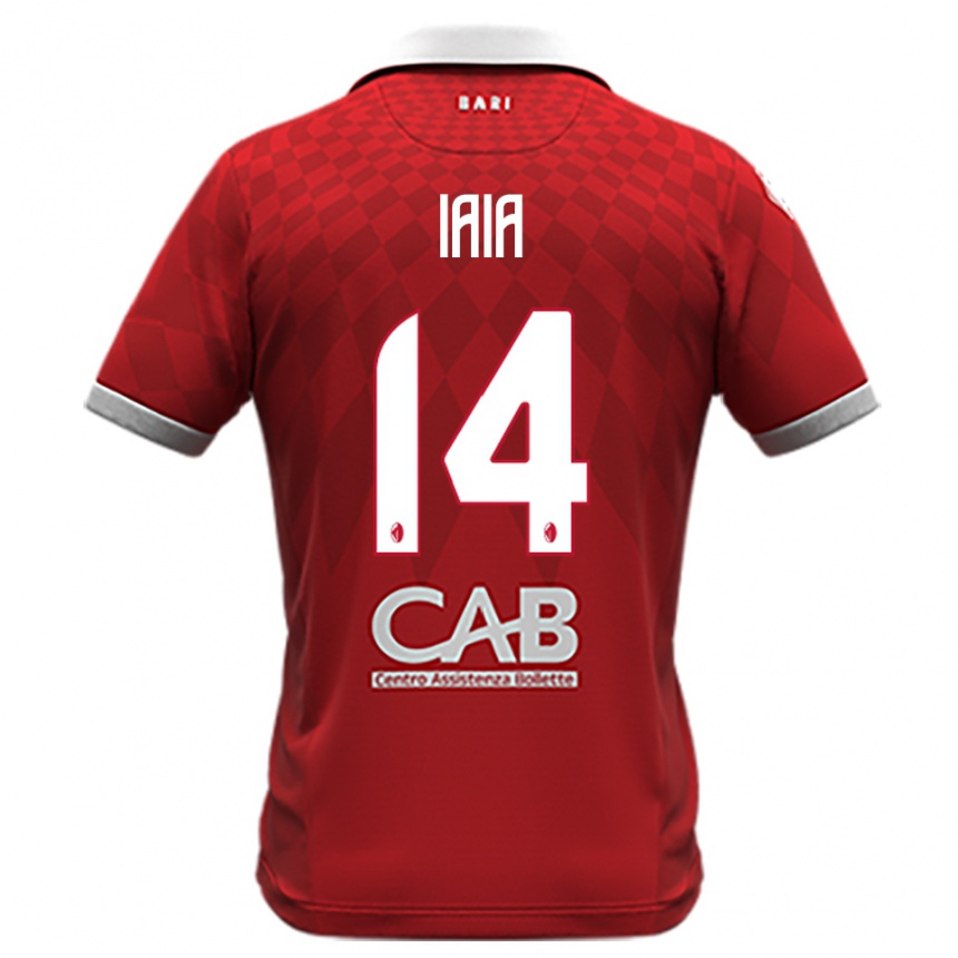 ילדים כדורגל Pasquale Iaia #14 אדום לבן הרחק ג'רזי 2025/26