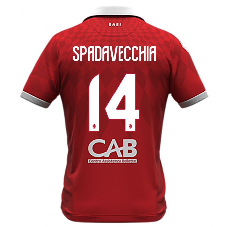 ילדים כדורגל Pantaleo Spadavecchia #14 אדום לבן הרחק ג'רזי 2025/26