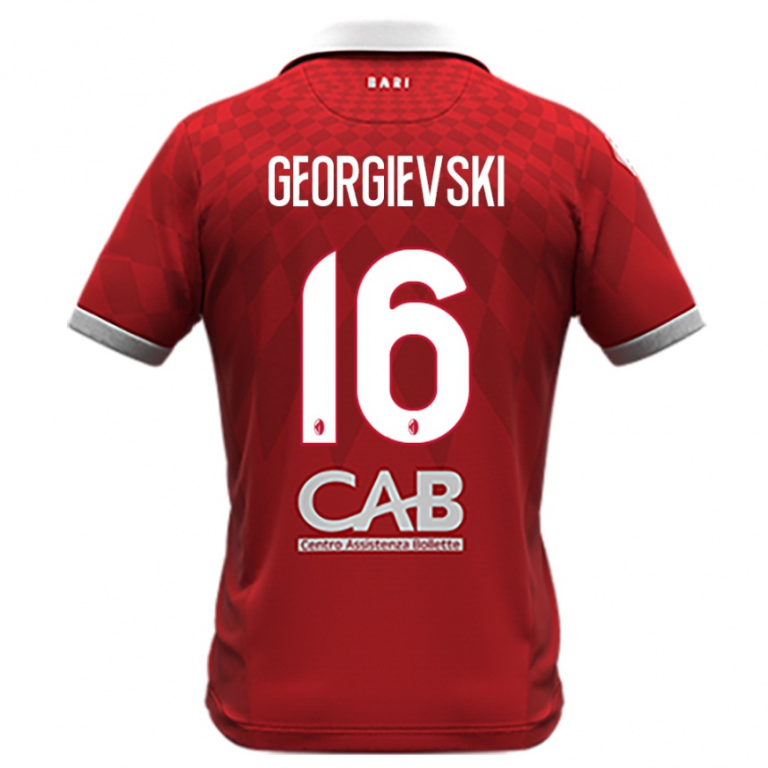 ילדים כדורגל טומה גאורגייבסקי #16 אדום לבן הרחק ג'רזי 2025/26