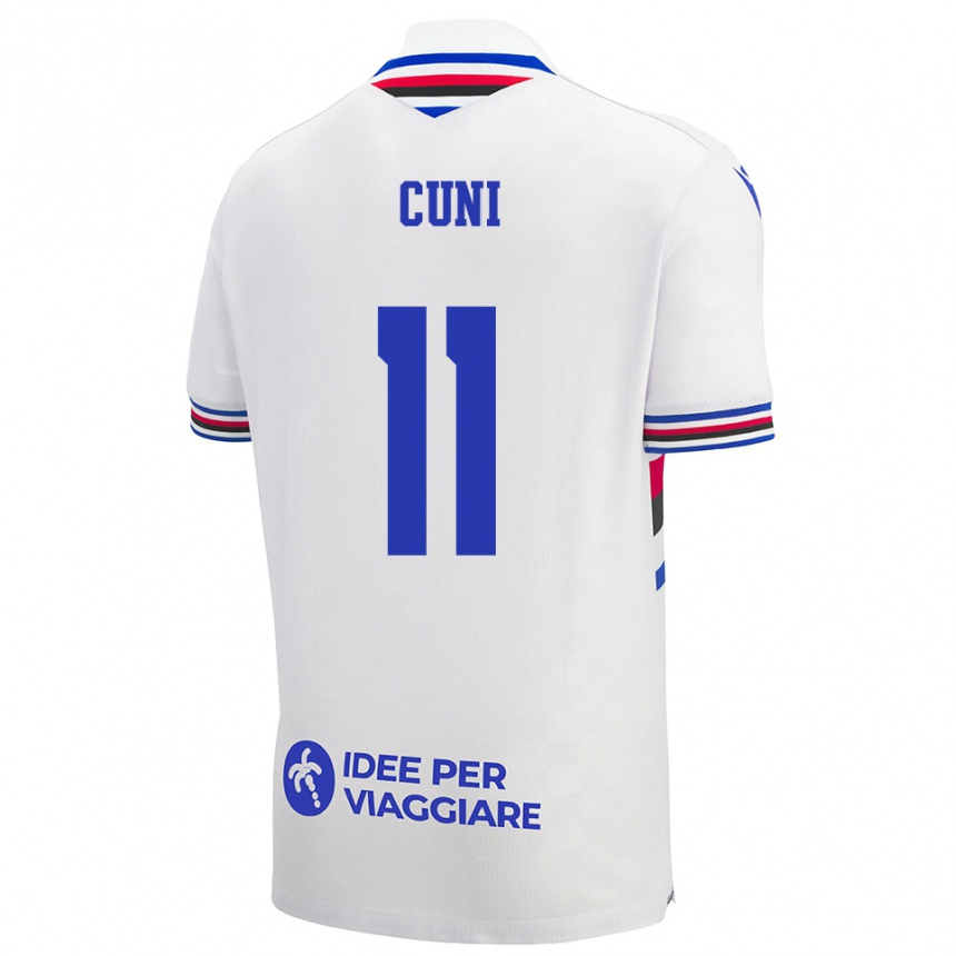 ילדים כדורגל מרווין צ׳וני #11 לבן כחול אדום הרחק ג'רזי 2025/26