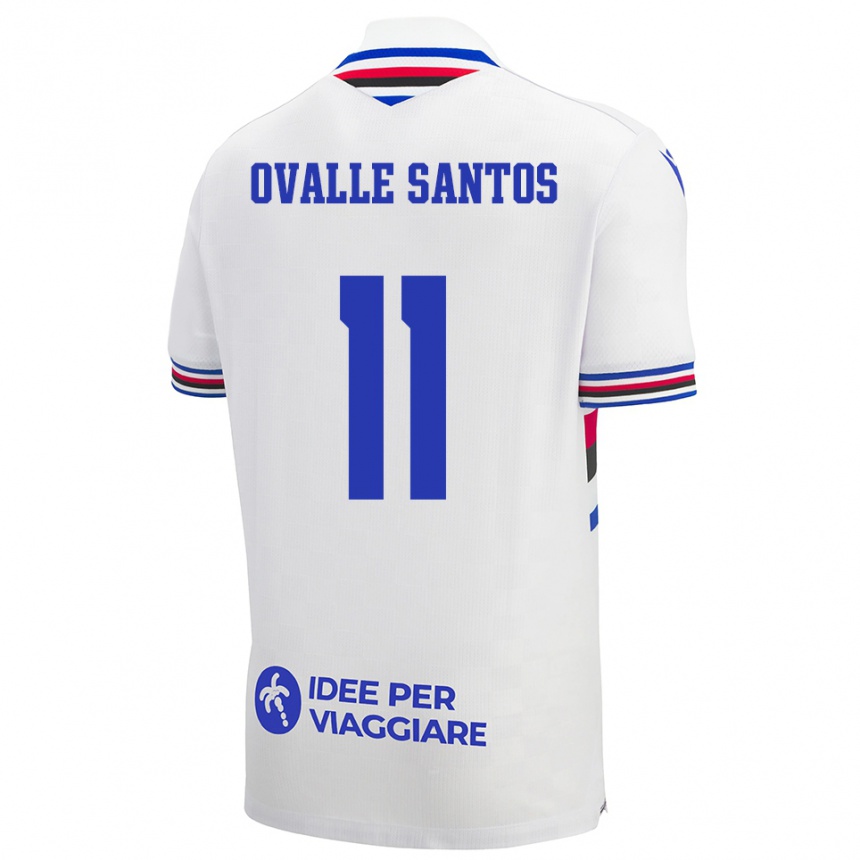 ילדים כדורגל אלסנדרו אובאל סנטוס #11 לבן כחול אדום הרחק ג'רזי 2025/26