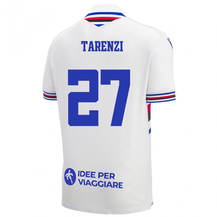 ילדים כדורגל סטפניה טארנצי #27 לבן כחול אדום הרחק ג'רזי 2025/26