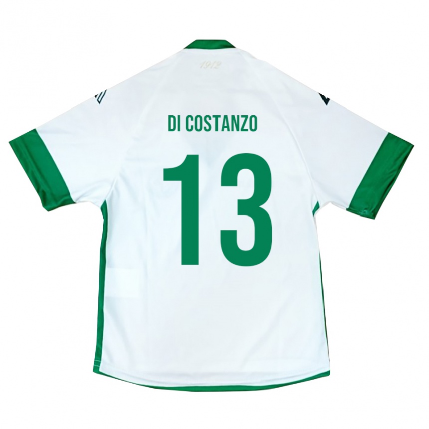 ילדים כדורגל Raffaele Maria Di Costanzo #13 לבן ירוק כחול הרחק ג'רזי 2025/26