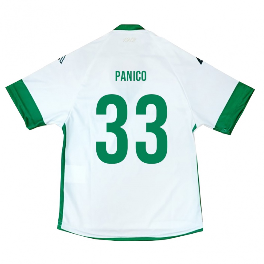 ילדים כדורגל ג'וזפה פאניקו #33 לבן ירוק כחול הרחק ג'רזי 2025/26