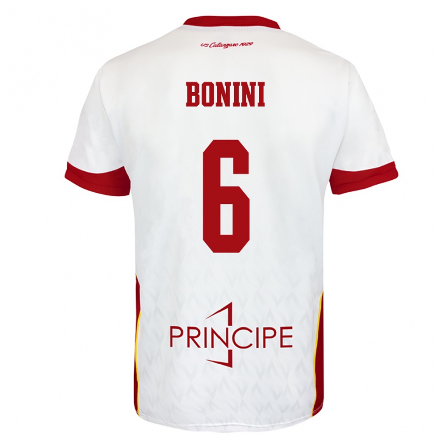 ילדים כדורגל פדריקו בוניני #6 לבן אדום הרחק ג'רזי 2025/26