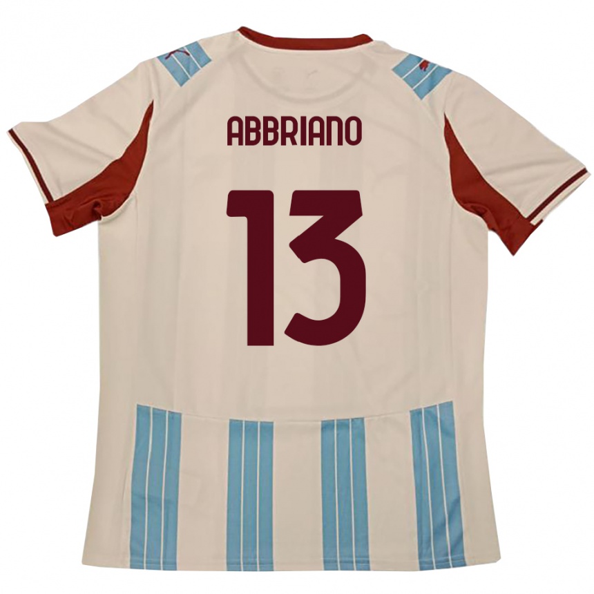 ילדים כדורגל William Abbriano #13 תכלת לבן הרחק ג'רזי 2025/26