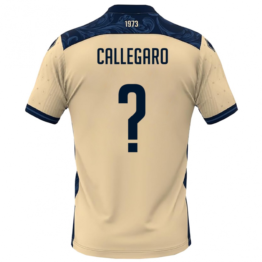 ילדים כדורגל Riccardo Callegaro #0 לבן כחול נייבי הרחק ג'רזי 2025/26