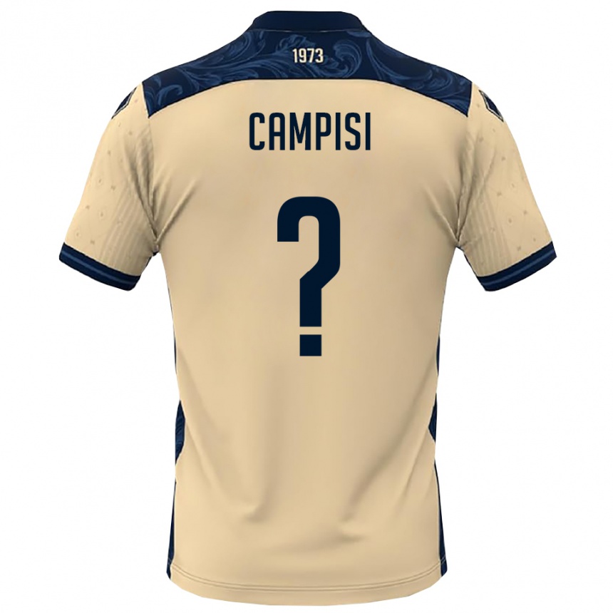 ילדים כדורגל Riccardo Campisi #0 לבן כחול נייבי הרחק ג'רזי 2025/26