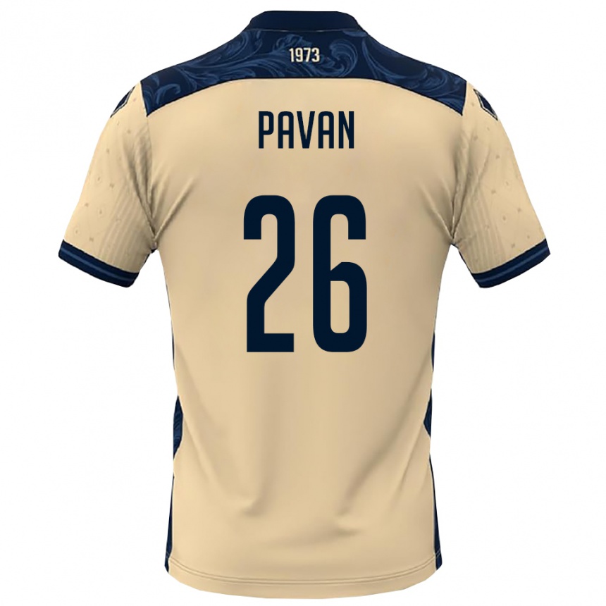 ילדים כדורגל Nicola Pavan #26 לבן כחול נייבי הרחק ג'רזי 2025/26